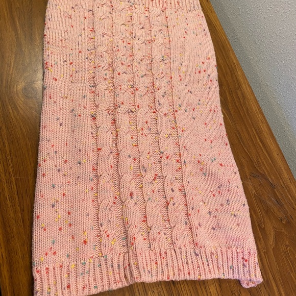 Top Paws Dog Apparel Pink cable knit sweater XL - Picture 2 of 3